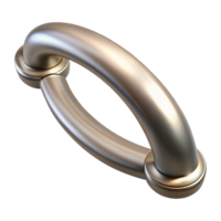 signature rustic Cabinet handle, brushed nickel, NO BACKGROUND with Transparent Background. high quality png