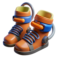 sumptuous harmonious coastal Anti-gravity boots with magnetic coils NO BACKGROUND with Transparent Background. premium png