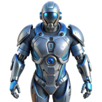 peaceful gorgeous Advanced bionic exoskeleton suit NO BACKGROUND with Transparent Background. original png