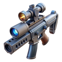 splendid classic Advanced laser rifle with telescopic sight NO BACKGROUND with Transparent Background. precision png