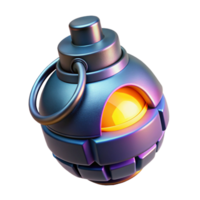 splendid remarkable Plasma grenade with glowing core NO BACKGROUND with Transparent Background. png
