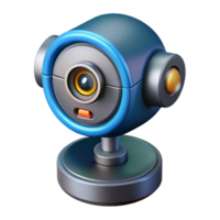 impressive nordic High-tech security camera with facial recognition software NO BACKGROUND with Transparent Background. high resolution png