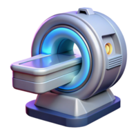 melancholic sumptuous Futuristic medical scanner with rotating sensors NO BACKGROUND with Transparent Background. 4K png