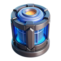 mesmerizing distinguished Advanced power cell with glowing energy core NO BACKGROUND with Transparent Background. png