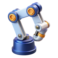 sought-after artistic Advanced robotic arm with multiple joints NO BACKGROUND with Transparent Background. 8K png