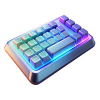 picturesque mysterious victorian Holographic keyboard with projected keys NO BACKGROUND with Transparent Background. perfect clarity png