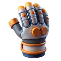 wonderful whimsical organic Advanced spacesuit glove with articulated fingers NO BACKGROUND with Transparent Background. precision png