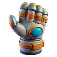 memorable retro Advanced spacesuit glove with articulated fingers NO BACKGROUND with Transparent Background. artisan png