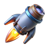 radiant baroque Spaceship engine nozzle with glowing plasma exhaust NO BACKGROUND with Transparent Background. sharp png