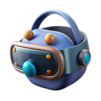 peaceful serene High-tech VR headset with multiple sensors NO BACKGROUND with Transparent Background. artisan png