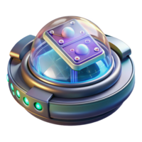 immaculate notable Futuristic communication device with holographic interface NO BACKGROUND with Transparent Background. png