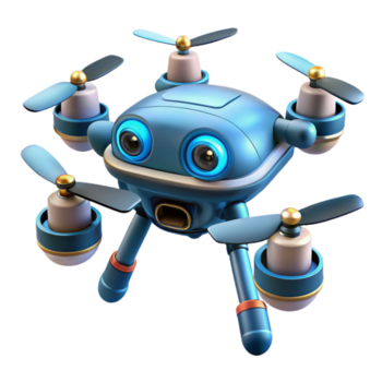 indimenticabile boemo robotica fuco con multiplo macchine fotografiche e sensori no sfondo con trasparente sfondo. raffinato png