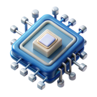 stunning coveted Artificial intelligence computer core with intricate circuitry NO BACKGROUND with Transparent Background. png