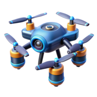 spectacular distinctive Robotic drone with multiple cameras and sensors NO BACKGROUND with Transparent Background. png