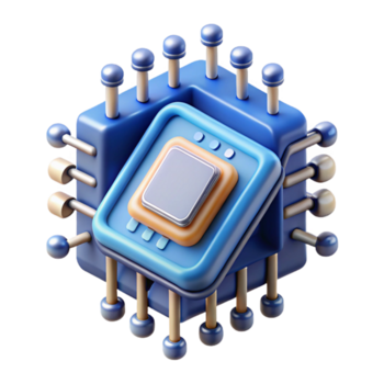 parfait ressortir artificiel intelligence ordinateur coeur avec complexe circuits non Contexte avec transparent Contexte. png