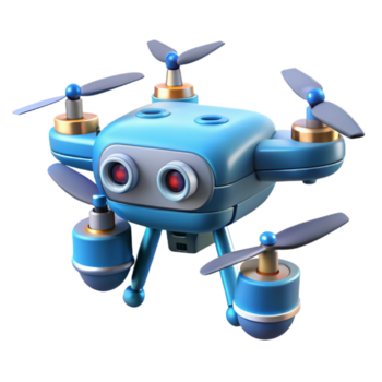 tranquillo, calmo glorioso robotica fuco con multiplo macchine fotografiche e sensori no sfondo con trasparente sfondo. elite png