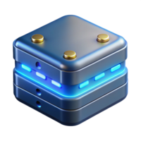 majestic bohemian High-tech data storage device with glowing LEDs NO BACKGROUND with Transparent Background. top-tier png