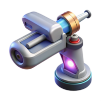 serene quintessential Futuristic surgical tool with laser precision NO BACKGROUND with Transparent Background. png