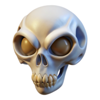 unforgettable urban Alien skull with intricate bone structure NO BACKGROUND with Transparent Background. flawless png