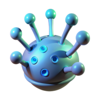 remarkable coastal Alien spore with bioluminescent filaments NO BACKGROUND with Transparent Background. detailed png