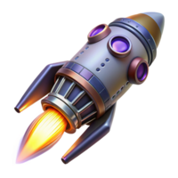 mesmerizing melancholic gothic Highly detailed spaceship thruster with glowing exhaust NO BACKGROUND with Transparent Background. handcrafted png