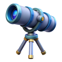 memorable abstract High-tech telescope with advanced sensors NO BACKGROUND with Transparent Background. 4K png