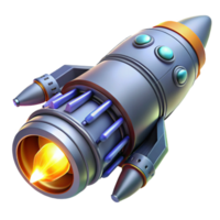 mesmerizing rustic Highly detailed spaceship thruster with glowing exhaust NO BACKGROUND with Transparent Background. handcrafted png