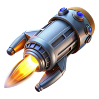 radiant passionate nordic Highly detailed spaceship thruster with glowing exhaust NO BACKGROUND with Transparent Background. studio quality png
