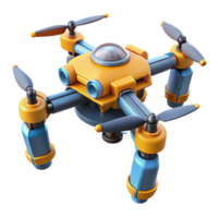 stunning rustic Robotic repair drone with manipulator arms NO BACKGROUND with Transparent Background. handcrafted png