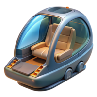 sumptuous quintessential Futuristic transportation pod with passenger seating NO BACKGROUND with Transparent Background. png