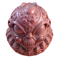 fascinating minimalist Alien artifact with intricate carvings NO BACKGROUND with Transparent Background. high quality png