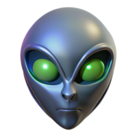 serene joyful artistic Alien mask with glowing eye slits NO BACKGROUND with Transparent Background. professional png