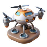 pristine unparalleled Robotic exploration drone with terrain analysis sensors NO BACKGROUND with Transparent Background. png