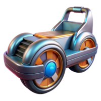 glorious gothic Futuristic personal transporter with anti-gravity technology NO BACKGROUND with Transparent Background. crisp png