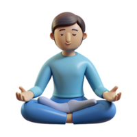 tranquil glorious Person meditating in lotus position. NO BACKGROUND with Transparent Background. sharp png
