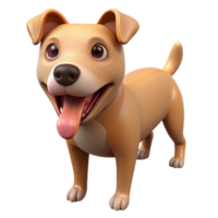 vibrant timeless Dog panting with its tongue out. NO BACKGROUND with Transparent Background. png