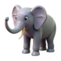 mysterious magnificent Elephant with its trunk raised. NO BACKGROUND with Transparent Background. detailed png