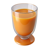 sought-after minimalist Glass of orange juice. NO BACKGROUND with Transparent Background. flawless png