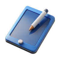 signature urban Tablet computer with a stylus. NO BACKGROUND with Transparent Background. refined png