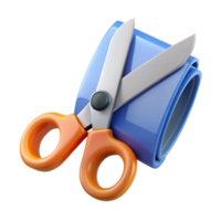 mesmerizing romantic renaissance Pair of scissors cutting paper. NO BACKGROUND with Transparent Background. authentic png