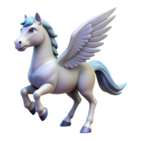 whimsical captivating Pegasus, winged horse. NO BACKGROUND with Transparent Background. elite png