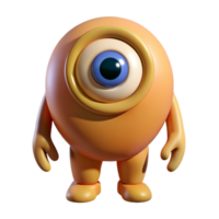vibrant modern Cyclops, one-eyed giant. NO BACKGROUND with Transparent Background. detailed png