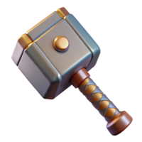timeless tropical Thor's Hammer, Mjolnir. NO BACKGROUND with Transparent Background. exclusive png