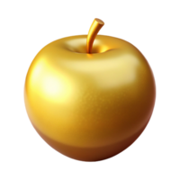 whimsical captivating Golden Apple of Discord. NO BACKGROUND with Transparent Background. expertly shot png