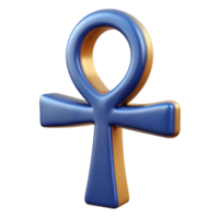 sumptuous melancholic coastal Ankh, Egyptian symbol of life. NO BACKGROUND with Transparent Background. sharp png
