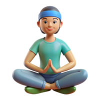 mysterious majestic Yoga instructor in lotus position, NO BACKGROUND with Transparent Background. expertly shot png