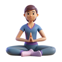 wonderful calm abstract Yoga instructor in lotus position, NO BACKGROUND with Transparent Background. exclusive png