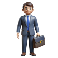 inspired traditional Man in suit with briefcase, NO BACKGROUND with Transparent Background. flawless png