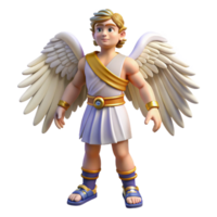 pristine playful artistic Hermes, Messenger God, wearing winged sandals. NO BACKGROUND with Transparent Background. authentic png