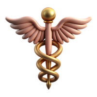 gorgeous bold elegant Caduceus, Hermes's staff. NO BACKGROUND with Transparent Background. sharp png